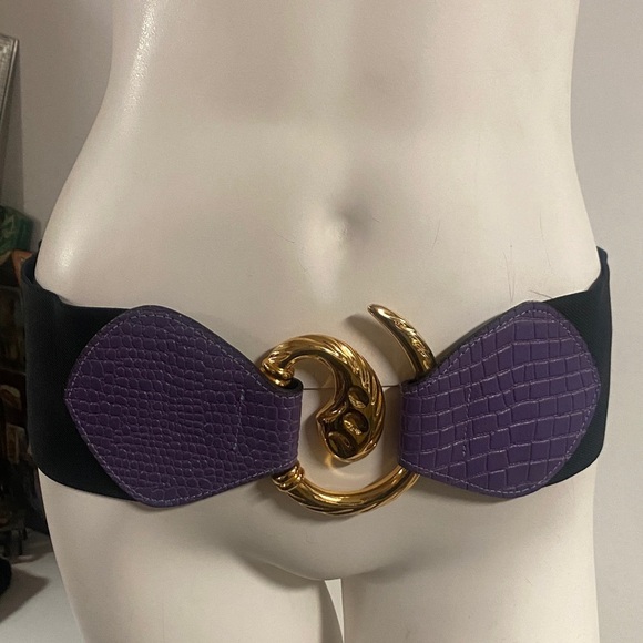 Gary Gail Belt Vintage Purple and Gold